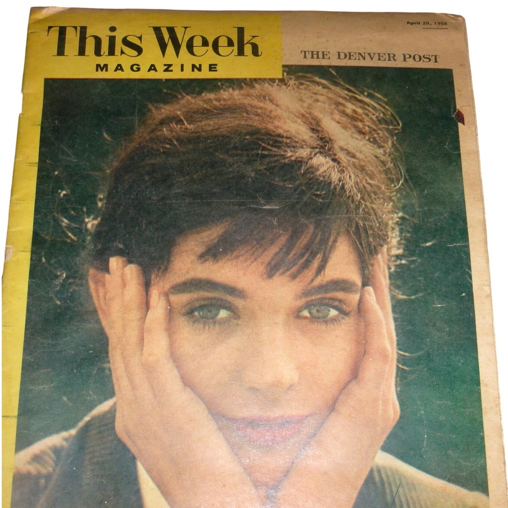 Vintage This Week Magazine Denver Post April 20 1958 Millie‎ Perkins Anne Frank